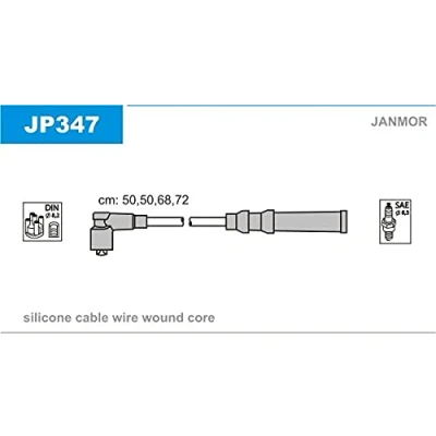 Abbildung von JANMOR JP347 Zündkabelsatz MAZDA: Demio Station Wagon, 121 II Limousine