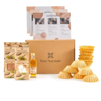 Abbildung von &quot;Pure Xocolate DIY Peanut Butter Cups Set: Vegane Pralinen selber machen Ideales Schokoladen Geschenk zu Weihnachten, Geburtstag oder zum (Ohne Toppings)