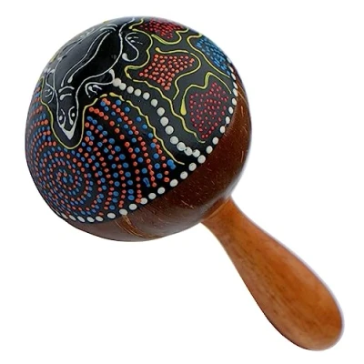 Abbildung von NEU Maraca Klapper Rassel Kokos Musikinstrument Maraka Mus102