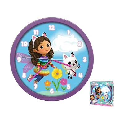 Abbildung von Dreamworks Gabby’s Dollhouse Wanduhr Gabby&#039;s mit 25cm Durchmesser im großartigen Design
