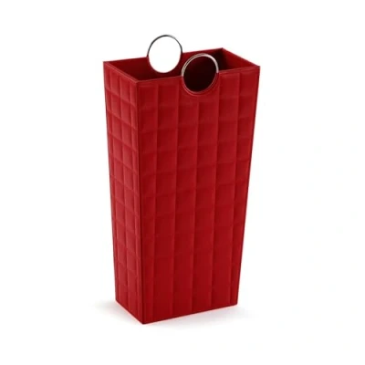 Abbildung von Versa Poirot Schirmständer für Eingang, Raum oder Halle, moderner Schirmhalter, Maßnahmen (H x L B) 53 16 28 cm, Kunstleder, Farbe: Rot