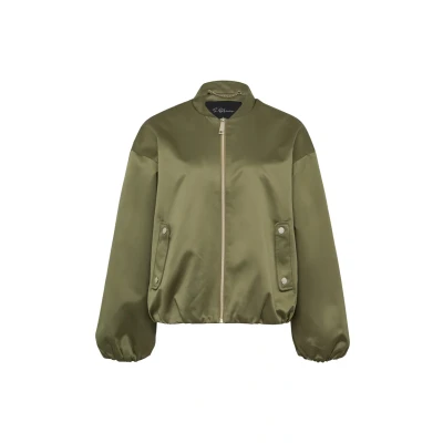 Abbildung von s.Oliver Black Label Bomberjacke, Damen, Größe: 36, Olivgrün