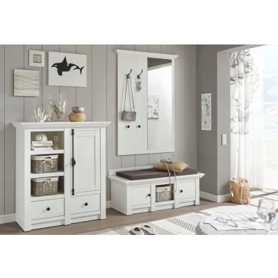 Abbildung von Home affaire Garderoben Set &quot;California&quot;, (Set, 3 St.), aus: Sitzbank, Paneel mit Spiegel und Kommode