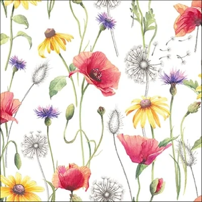 Abbildung von Servietten Poppy Flowers 20 Pack 3 Ply Paper Ambiente Party Geschirr 16,5 cm x