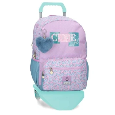 Abbildung von Enso Süßer Mädchen Vorschulrucksack mit Lila Trolley 25x32x12 cm Polyester 9,6L