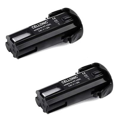 Abbildung von CELLONIC 2X Ersatz Akku für Hitachi DB3DL2, DB 3DL2, NT 50GS, NT65GB, NT65GS, NT65GA Ersatzakku EBM315, 326263, 326299 3.6V 1.5Ah Li Ion Batterie Werkzeugakku