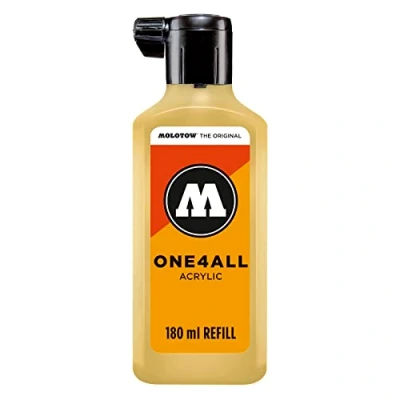 Abbildung von Molotow ONE4ALL Refill Acryl, Farbe 115 vanilla pastell 180 ml, Nachfülltinte für Permanentmarker