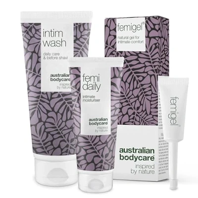 Abbildung von 3er Intimpflege Set für Frauen by Australian Bodycare: Waschlotion 200ml, Vaginalgele Femi Daily 100ml &amp; Femigel 5x5ml Gegen Juckreiz, Trockenheit Gerüche