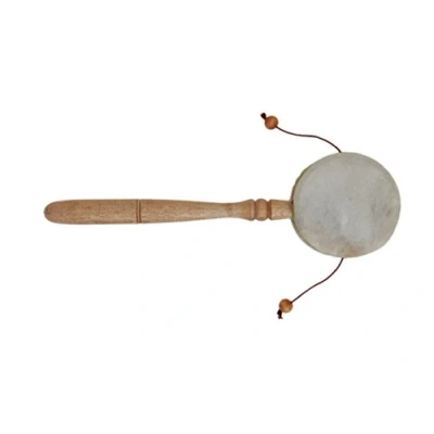 Abbildung von Holzrassel Holz Rasse Drum Handtrommel Percussion Handrassel Maracas R4
