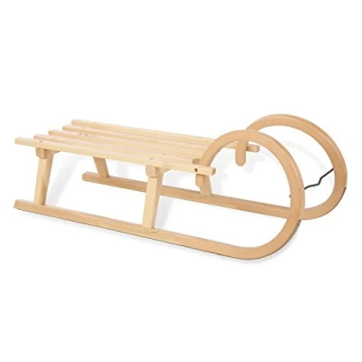 Abbildung von Pinolino Hörnerschlitten aus Holz, mit Branding, Belastbarkeit 90 kg, für Kinder ab 3 Jahren, klar lackiert