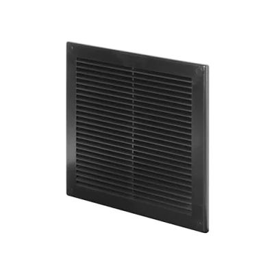 Abbildung von Awenta 250x250 mm Schwarz Lüftungsabdeckung flache, quadratische Lüftungsschlitze Integrierter Insektenschutz HVAC lüftungsgitter Lüftungsöffnungen für Badezimmer, Heimbüro klimaanlage abdeckung