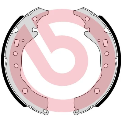 Abbildung von BREMBO S 83 571 Bremsbacken 229 37 TOYOTA: Yaris II Schrägheck, III Schrägheck