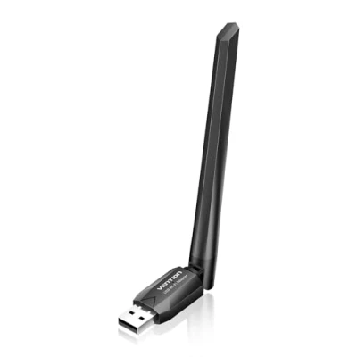 Abbildung von Vention 2 in 1 AC600 USB WiFi Bluetooth 5.0 Adapter Dual Band 2.4GHz/5GHz,für PC,Laptop Desktop,6dBi Antenne Dongle,WiFi Windows 11/10/8.1/8/7 Kompatibel,Bluetooth 11/10/8.1/7 Kompatibel