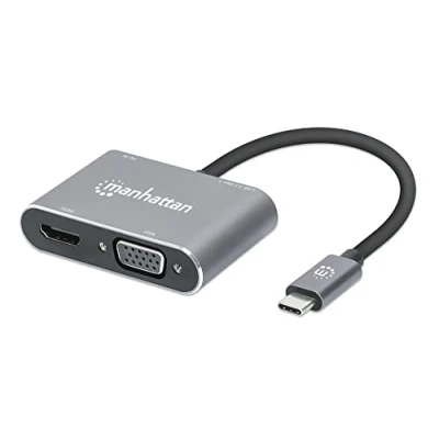Abbildung von Manhattan USB C auf HDMI &amp; VGA 4in1 Konverter Power Delivery