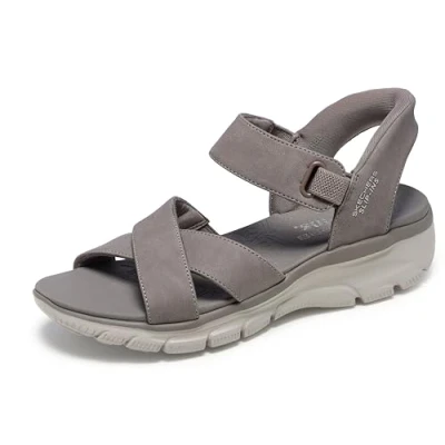 Abbildung von Skechers EASY GOING SOMEWHERE SUNNY Sandale, Schlupfschuh, Plateausandale mit Slip ins Funktion