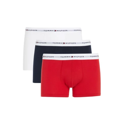 Abbildung von Tommy Hilfiger Trunk Signature 3 PACK Panties, Herren, Größe: Medium, Rouge/nouveau green/desert sky