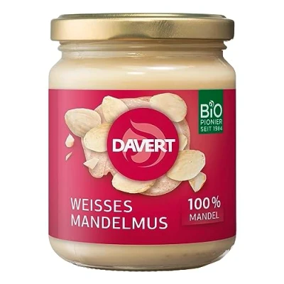 Abbildung von DAVERT Aufstrich, Weißes Mandelmus, bio, 250g (12er Pack)