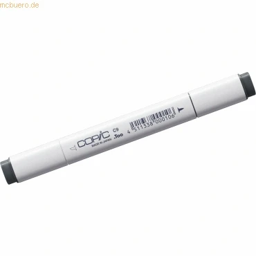 Abbildung von COPIC Classic Marker Typ C 9, cool gray No. professioneller Layoutmarker, mit einer breiten und feinen Spitze