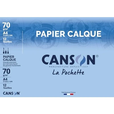 Abbildung von CANSON 200006565 Zeichenpapier, satiniert, DIN A4, 70 g/qm