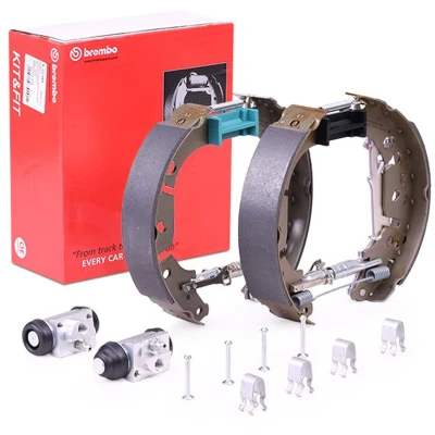 Abbildung von BREMBO K 23 069 Bremsensatz, Trommelbremse FIAT: Grande Punto Schrägheck, Evo III PEUGEOT: Bipper Kastenwagen