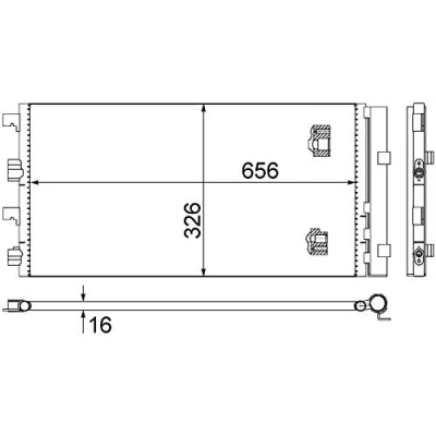 Abbildung von MAHLE ORIGINAL AC 724 000S Klimakondensator mit Trockner 16 10,15 616 DACIA: Duster SUV