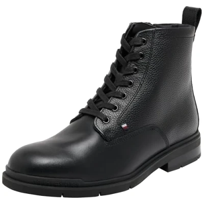Abbildung von Tommy Hilfiger FLEX WARM Check Schnürstiefelette, Herren, Größe: 43, Black Schuhe