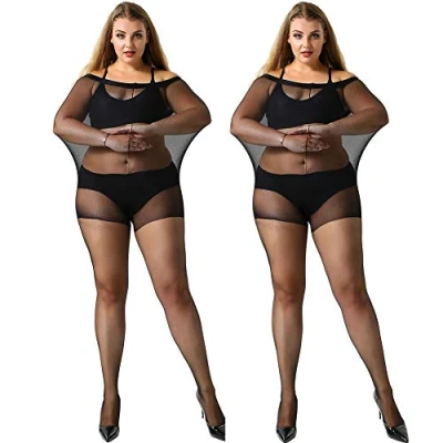 Abbildung von MANZI Damen Strumpfhose 2 or 4 Paar Plus Größen XL 4XL(44 62),2 Schwarz(20 Den),20 Denier