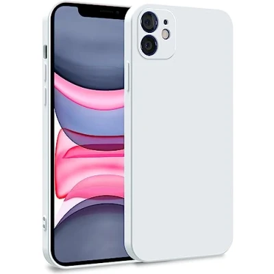 Abbildung von MyGadget Hülle kompatibel mit iPhone 11 Zweilagige Handyhülle Kameraschutz Cover Innenfutter &amp; Silikon außen Weiß