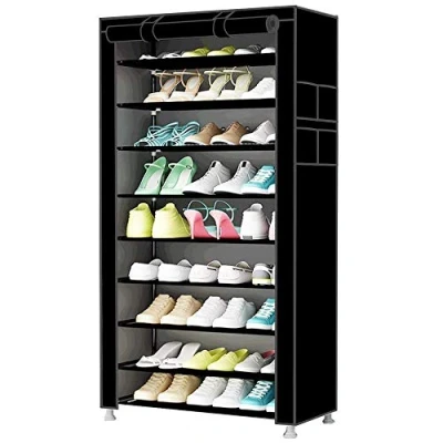 Abbildung von BAKAJI 2830801 Schuhschrank, TNT/Stahl, Schwarz, Taglia Unica