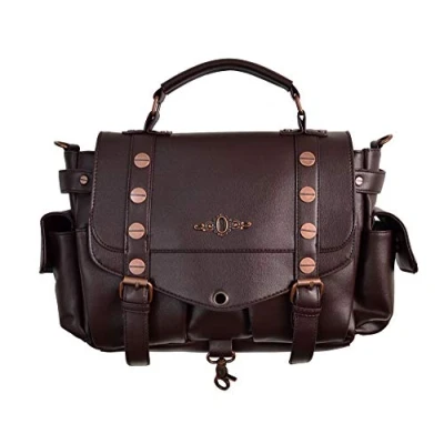 Abbildung von Banned Schultertasche Brown Copper, Steampunk Optik