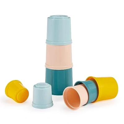 Abbildung von Ecoiffier Stapelbarer Becherturm, Pastellfarben, Feinmotorik, für Jungen und Mädchen ab 6 Monaten (7600007911)