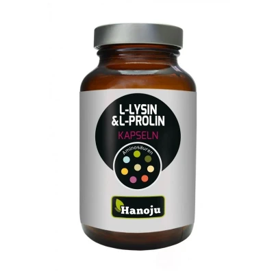 Abbildung von Hanoju L Lysin &amp; Prolin Kapseln 480mg 90 Stück Aminosäuren Vegane Nahrungsergänzung