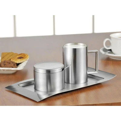 Abbildung von Esmeyer WAVE Milch und Zucker Set Milchkännchen: 0,25 l silber