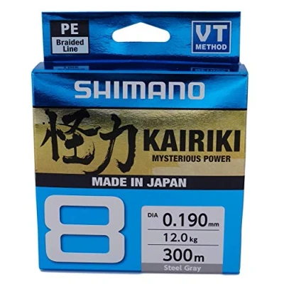 Abbildung von Line Kairiki 8, 300 m, 0,10 mm, 6,5 kg, Stahlgrau, grau