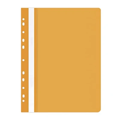 Abbildung von OFFICE PRODUCTS 21104121 07 Plastik Schnellhefter Gelocht, A4 Orange, Sichthefter Kunststoff aus PP Folie 100/170 μm, mit transparentem Deckel, für Büro und Schule, Fassungsvermögen ca. 250 Blatt