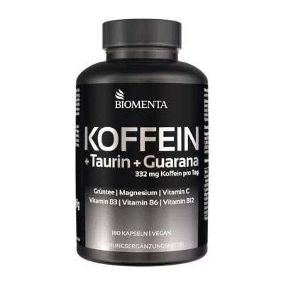 Abbildung von BIOMENTA Koffein Komplex mit Grüntee, Guarana, Taurin uvm. 180 Kapseln Kapseln, 180,00 St., 154.9 g