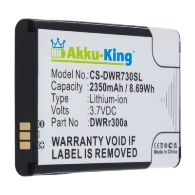 Abbildung von Akku kompatibel mit D Link DWRr300a Li Ion 2350mAh für DWR 720, 720 B1, 730, 730 B2, 830 A1, 932 C1, 932C A1