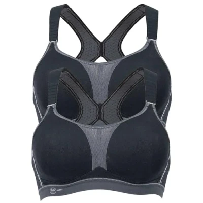 Abbildung von Anita 2er Sparpack Sport BH Dynamix Star 5537 Gr. 90E in 1xschwarz/anthrazit