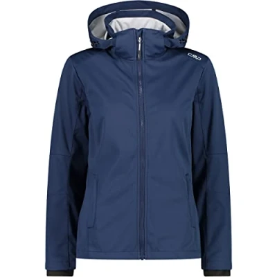 Abbildung von CMP Leichte Softshelljacke für Damen mit abnehmbarer Kapuze, Blaues Eis, D48