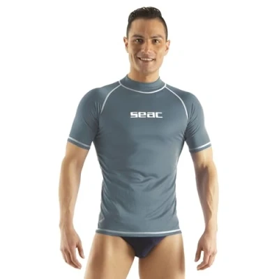 Abbildung von Seac T Sun Short Man, Rash Guard for Swimming, Surfing, Diving, UV protection, grey, XXL
