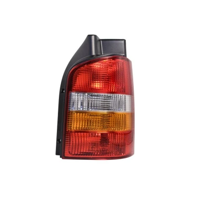Abbildung von HELLA 2SK 008 579 101 Rückleuchte rechts P21/4W, P21W 12 gelb, glasklar, Rot weiß mit Glühlampen Lampenträger VOLKSWAGEN: Transporter 5 Bus