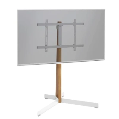 Abbildung von Vogel&#039;s TVS 3695 TV Ständer für 40 77 Zoll Fernseher, Max. 50 kg, Schwenkbar bis zu 90, VESA 600x400, Standfuß aus Hochwertigem PEFC zertifiziertem Eichenholz und Stahl, Weiß