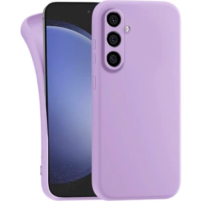Abbildung von MyGadget Hülle kompatibel mit Samsung Galaxy S24 robuste Handyhülle TPU Case Slim Silikonhülle Back Cover Kratzfest Schutzhülle Matt Lila