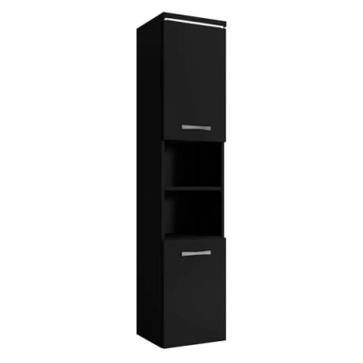 Abbildung von Badezimmer Schrank Paso 160cm Mat Schwarz Regal Hochschrank Möbel Badschrank