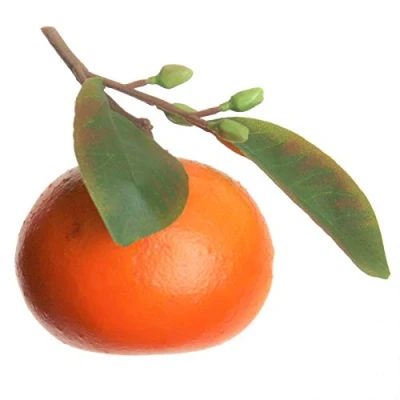 Abbildung von Floratexx Künstliche Mandarine ca 6 7,5 cm. Mit Blätter. Madarinen, Obst, Dekoobst, Mandarine, Kunstobst. 31069 06