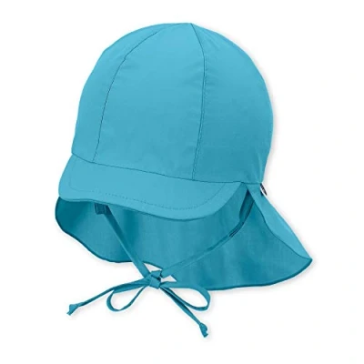 Abbildung von Sterntaler® Schirmmütze Nacken (1 St., Sommermütze idealer Sonnenschutz für Kinder) Kinderhut aus UV Popeline mit Bindeband und Schutz 50+