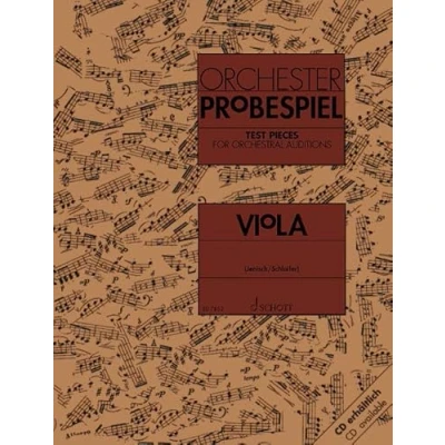 Abbildung von Orchester Probespiel Viola: Sammlung wichtiger Passagen aus der Opern und Konzertliteratur. Viola.