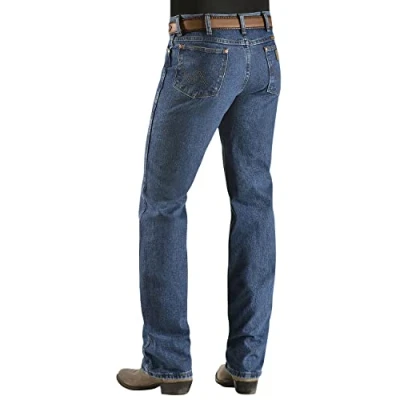 Abbildung von Wrangler Herren Cowboy Slim fit jeanÂ De Ajuste Delgado Corte Vaquero Jeans, Goldfarbene Schnalle, 36W / 34L EU