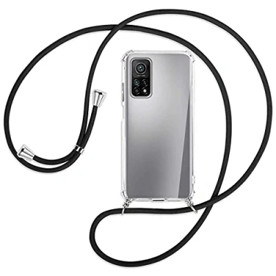 Abbildung von mtb more energy® Handykette kompatibel mit Xiaomi Mi 10T (Pro) 5G (6.67&#039;&#039;) schwarz Smartphone Hülle zum Umhängen Anti Shock Full TPU Case
