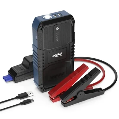 Abbildung von ANSMANN Starthilfe Powerbank, 1500A, 12V Fahrzeugbatterien, kompakte Starter Powerbank für Auto, Motorrad &amp; Boot, mit Taschenlampe, 6L Benzin 3L Diesel
